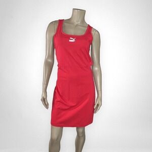 NWT‎ PUMA Women's Bae Sleeveless Red Dress Large